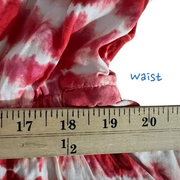 Torrid Red & White Tie-Dye Sleeveless Smocked Waist‎ Mini Dress Size 2X - Picture 7 of 8